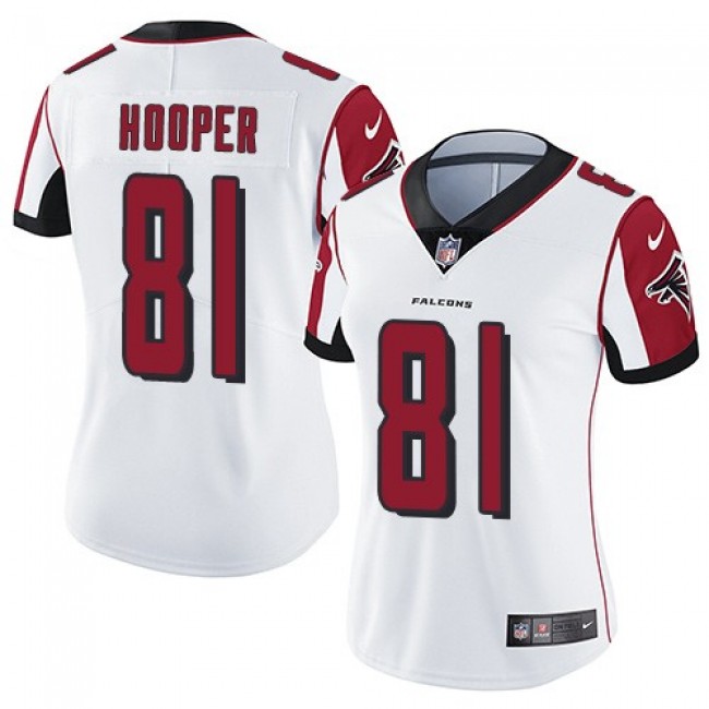 Women's Falcons #81 Austin Hooper White Stitched NFL Vapor Untouchable Limited Jersey