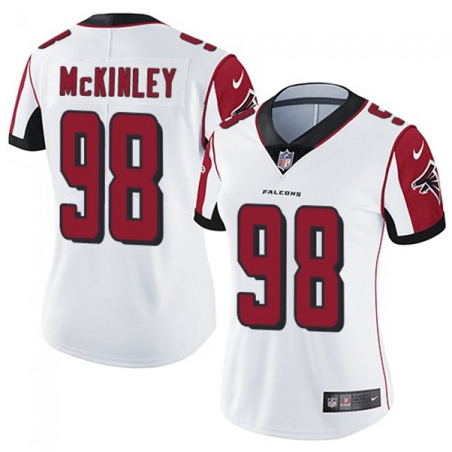 Women's Falcons #98 Takkarist McKinley White Stitched NFL Vapor Untouchable Limited Jersey