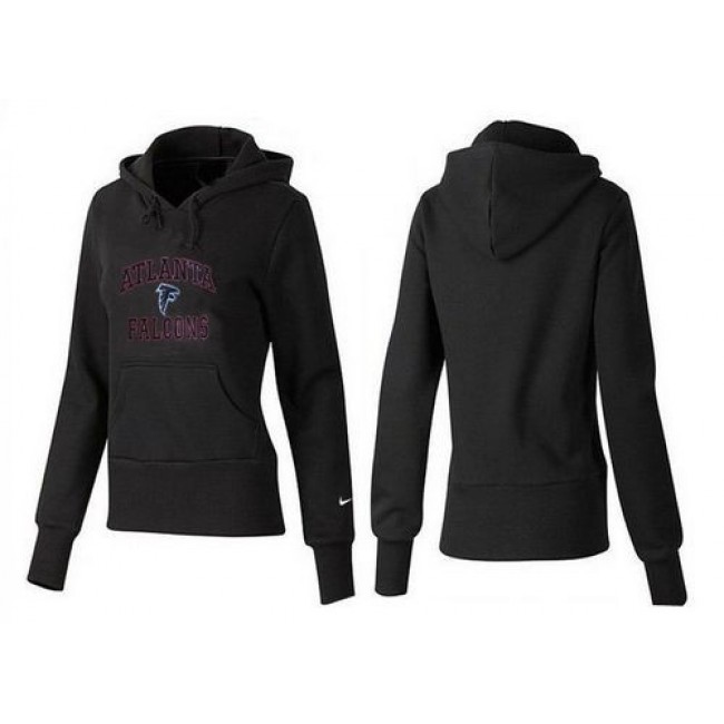 Women's Atlanta Falcons Heart Soul Pullover Hoodie Black Jersey