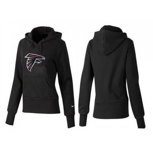 Women's Atlanta Falcons Logo Pullover Hoodie Black Jersey