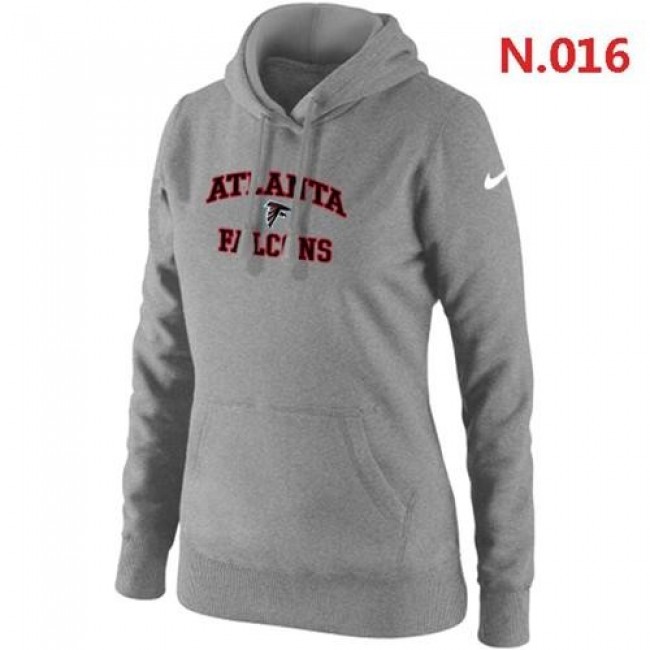 Women's Atlanta Falcons Heart Soul Pullover Hoodie Grey Jersey