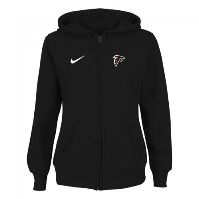 Women's Atlanta Falcons Ladies Tailgater Full Zip Hoodie Black Jersey