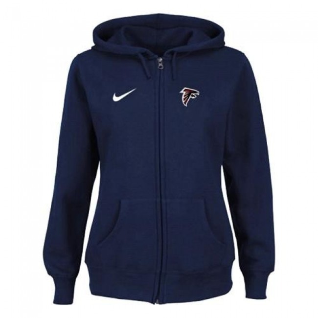 Women's Atlanta Falcons Ladies Tailgater Full Zip Hoodie Blue Jersey