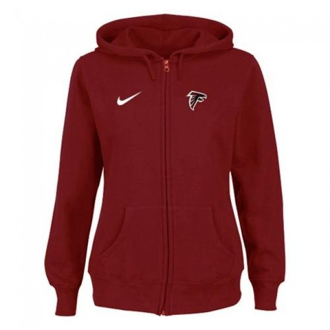 Women's Atlanta Falcons Ladies Tailgater Full Zip Hoodie Red Jersey