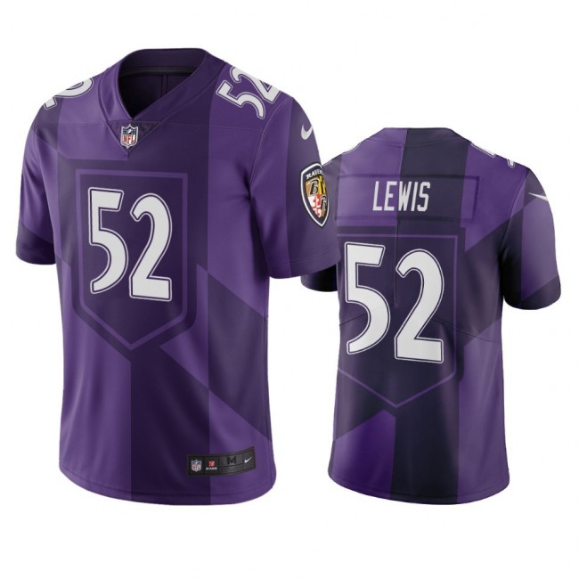 Baltimore Ravens #52 Ray Lewis Purple Vapor Limited City Edition NFL Jersey