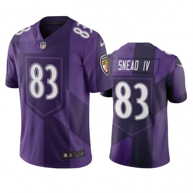 Baltimore Ravens #83 Willie Snead IV Purple Vapor Limited City Edition NFL Jersey