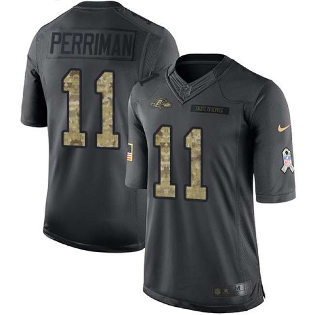 Baltimore Ravens #11 Breshad Perriman Black Youth Stitched NFL Limited 2016 Salute to Service Jersey