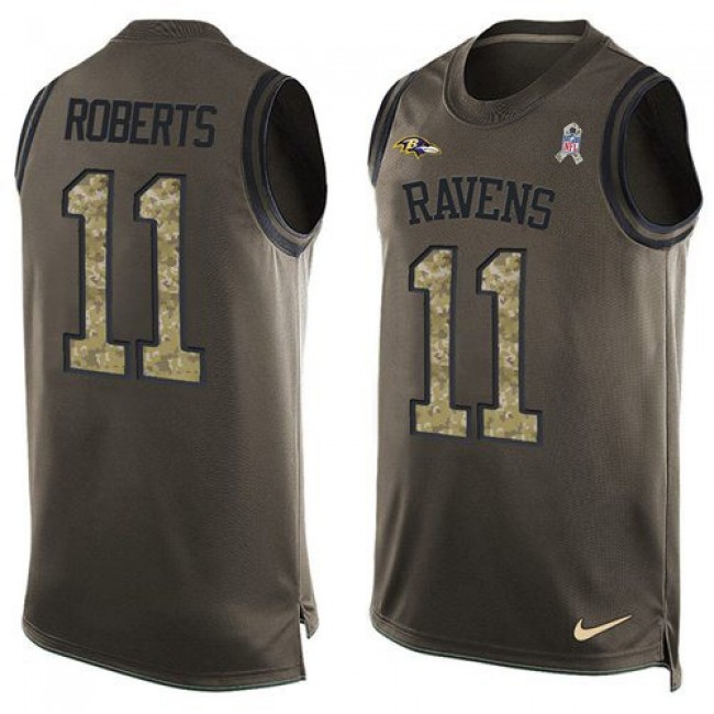 Nike Ravens #11 Seth Roberts Green Men's Stitched NFL Limited Salute To Service Tank Top Jersey