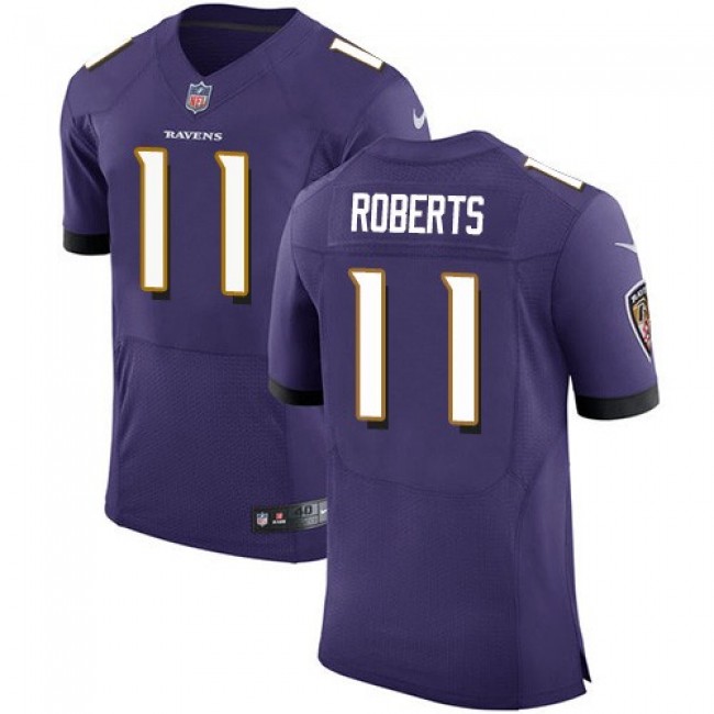 Nike Ravens #11 Seth Roberts Purple Team Color Men's Stitched NFL Vapor Untouchable Elite Jersey