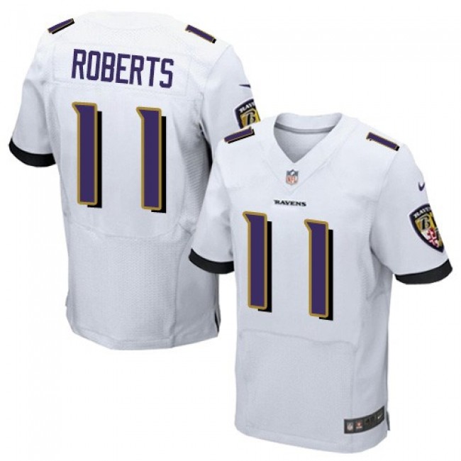 Nike Ravens #11 Seth Roberts White Men's Stitched NFL New Elite Jersey