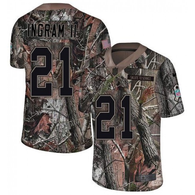 Nike Ravens #21 Mark Ingram II Camo Men's Stitched NFL Limited Rush Realtree Jersey