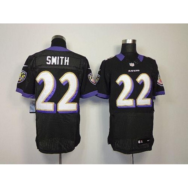 Nike Ravens #22 Jimmy Smith Black Alternate Men's Stitched NFL Elite Jersey