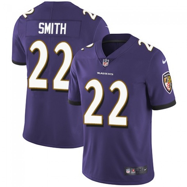 Nike Ravens #22 Jimmy Smith Purple Team Color Men's Stitched NFL Vapor Untouchable Limited Jersey