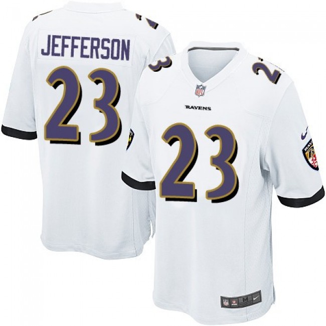 Baltimore Ravens #23 Tony Jefferson White Youth Stitched NFL New Elite Jersey