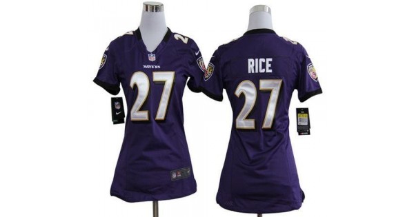رينجرز Women's Ravens #27 Ray Rice Purple Team Color Stitched NFL Elite Jersey رينجرز