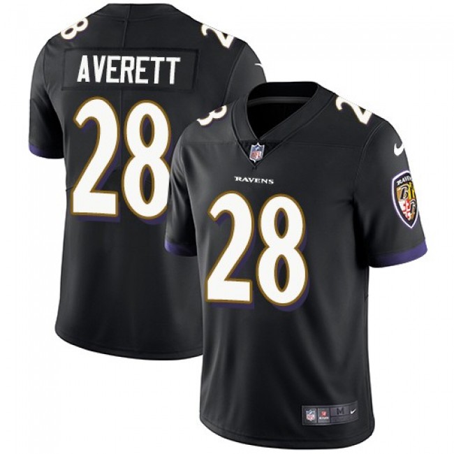Nike Ravens #28 Anthony Averett Black Alternate Men's Stitched NFL Vapor Untouchable Limited Jersey