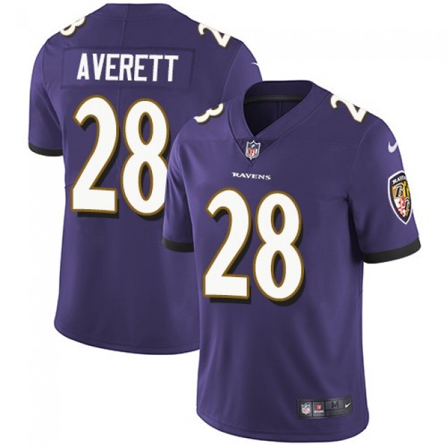 Nike Ravens #28 Anthony Averett Purple Team Color Men's Stitched NFL Vapor Untouchable Limited Jersey
