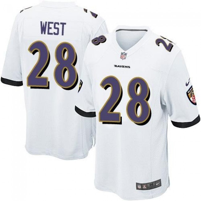 Baltimore Ravens #28 Terrance West White Youth Stitched NFL New Elite Jersey