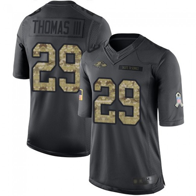 Nike Ravens #29 Earl Thomas III Black Men's Stitched NFL Limited 2016 Salute to Service Jersey