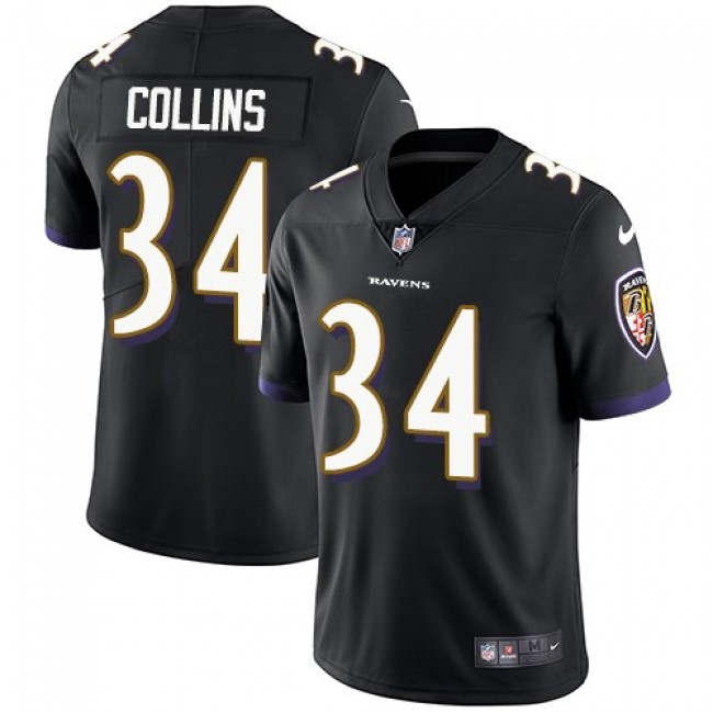 Baltimore Ravens #34 Alex Collins Black Alternate Youth Stitched NFL Vapor Untouchable Limited Jersey