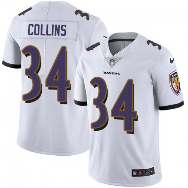 Baltimore Ravens #34 Alex Collins White Youth Stitched NFL Vapor Untouchable Limited Jersey