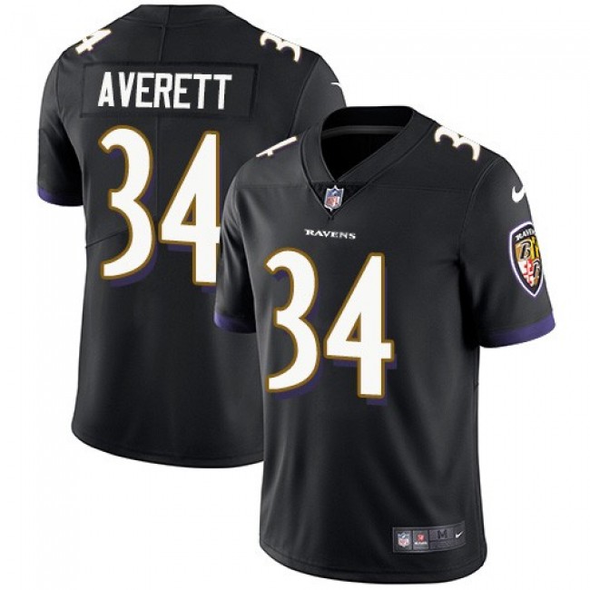 Nike Ravens #34 Anthony Averett Black Alternate Men's Stitched NFL Vapor Untouchable Limited Jersey