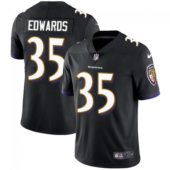 Nike Ravens #35 Gus Edwards Black Alternate Men's Stitched NFL Vapor Untouchable Limited Jersey