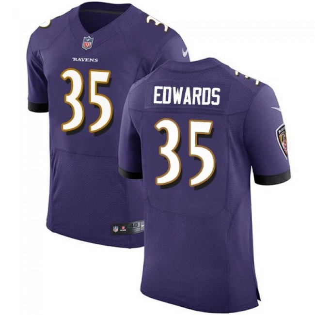 Nike Ravens #35 Gus Edwards Purple Team Color Men's Stitched NFL Vapor Untouchable Elite Jersey