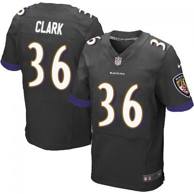 Nike Ravens #36 Chuck Clark Black Alternate Men's Stitched NFL New Elite Jersey