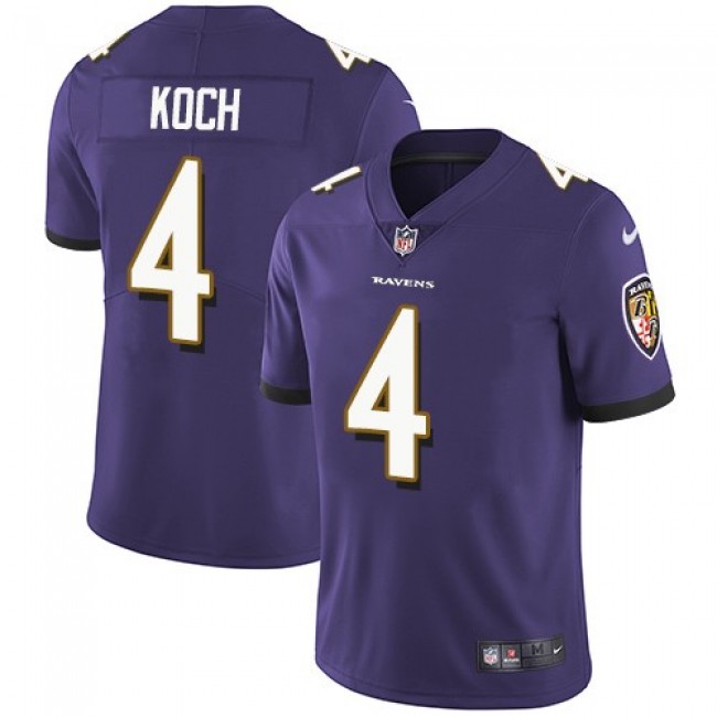 Nike Ravens #4 Sam Koch Purple Team Color Men's Stitched NFL Vapor Untouchable Limited Jersey