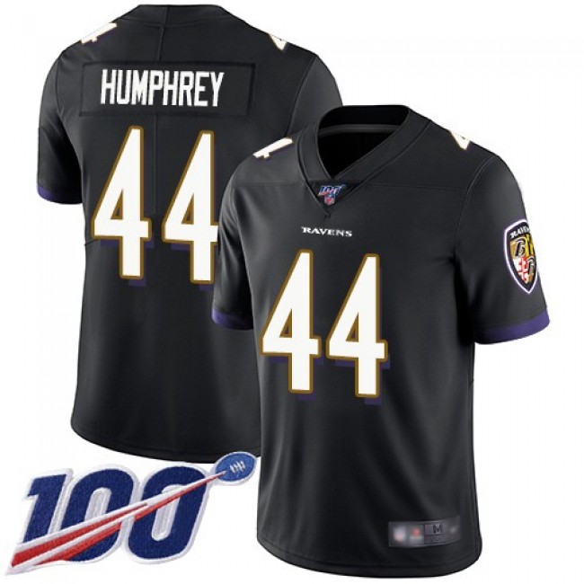Nike Ravens #44 Marlon Humphrey Black Alternate Men's Stitched NFL 100th Season Vapor Limited Jersey