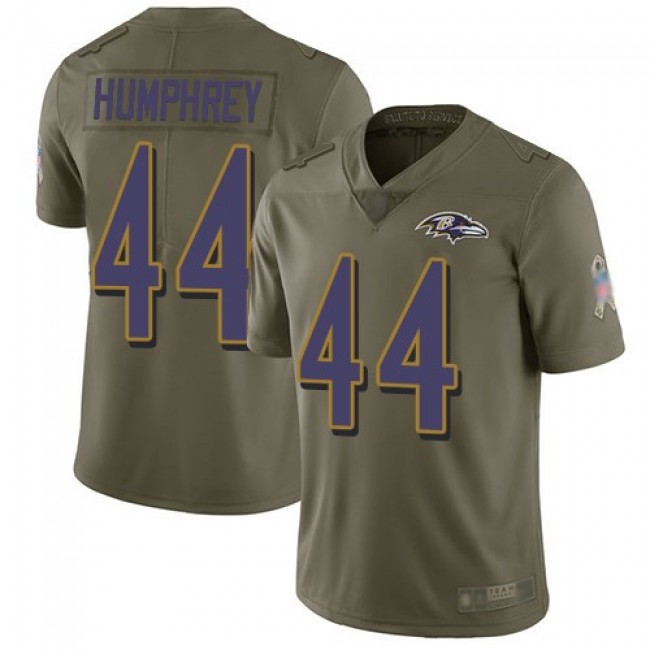 Nike Ravens #44 Marlon Humphrey Olive Men's Stitched NFL Limited 2017 Salute To Service Jersey