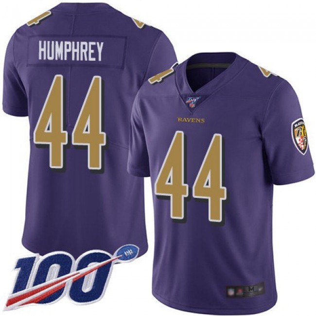 Nike Ravens #44 Marlon Humphrey Purple Men's Stitched NFL Limited Rush 100th Season Jersey