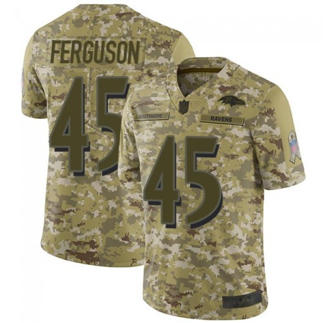 Nike Ravens #45 Jaylon Ferguson Camo Men's Stitched NFL Limited 2018 Salute To Service Jersey