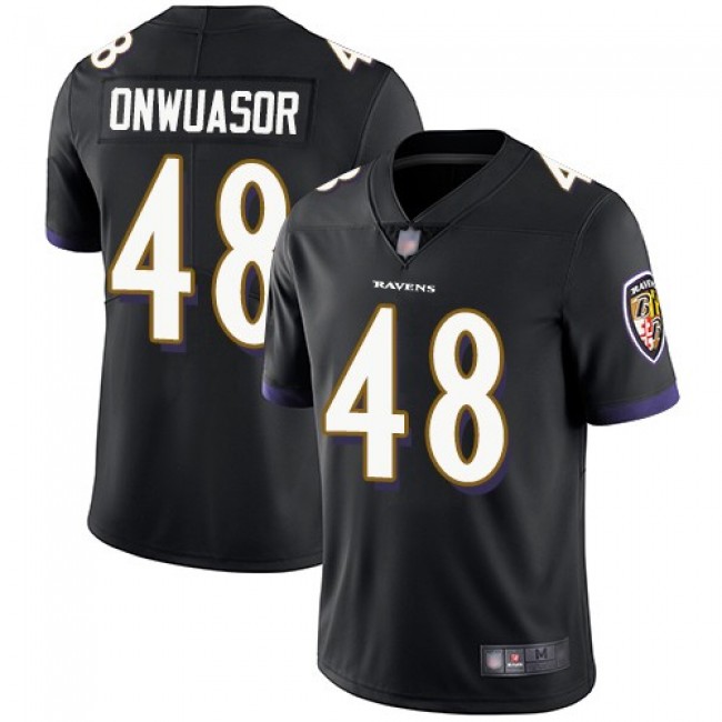 Nike Ravens #48 Patrick Onwuasor Black Alternate Men's Stitched NFL Vapor Untouchable Limited Jersey