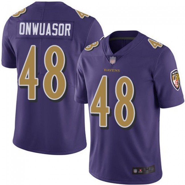 Nike Ravens #48 Patrick Onwuasor Purple Men's Stitched NFL Limited Rush Jersey