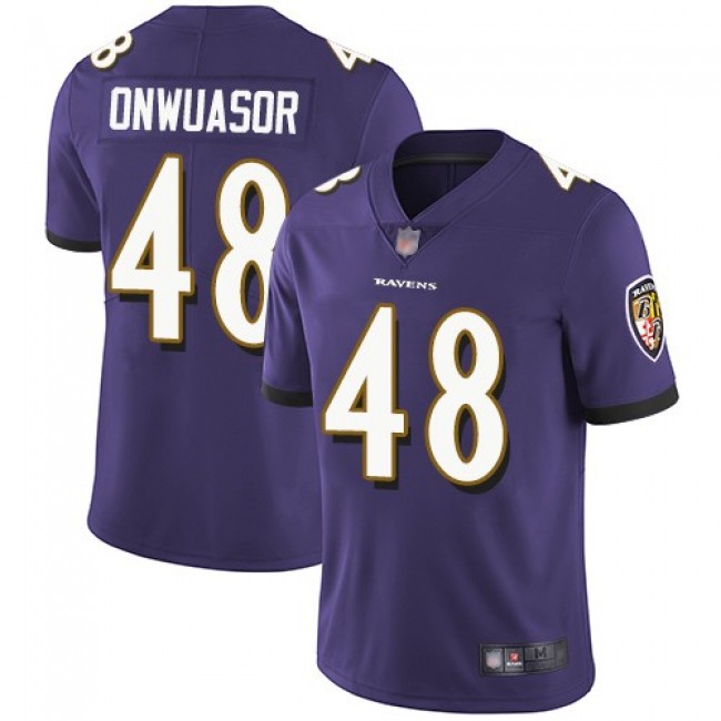 Nike Ravens #48 Patrick Onwuasor Purple Team Color Men's Stitched NFL Vapor Untouchable Limited Jersey