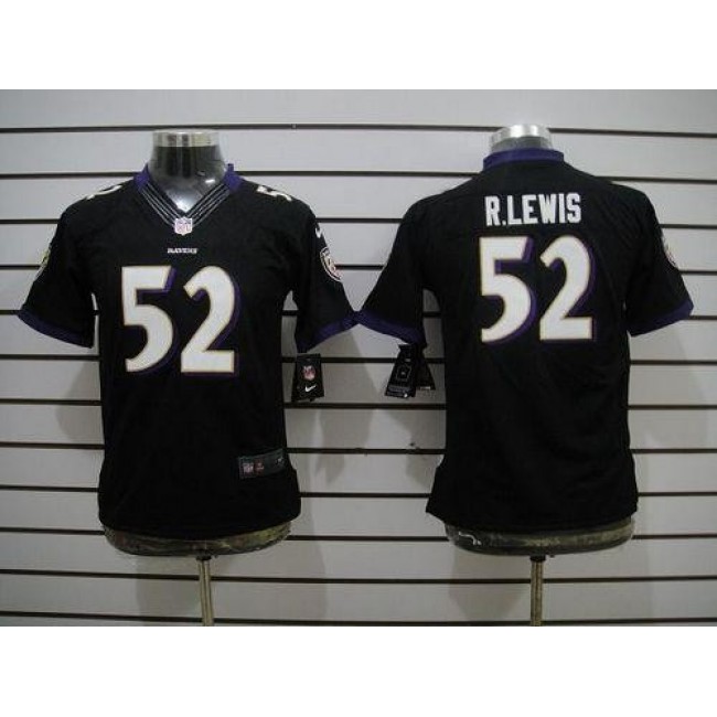 Baltimore Ravens #52 Ray Lewis Black Alternate Youth Stitched NFL Limited Jersey