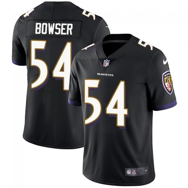 Nike Ravens #54 Tyus Bowser Black Alternate Men's Stitched NFL Vapor Untouchable Limited Jersey