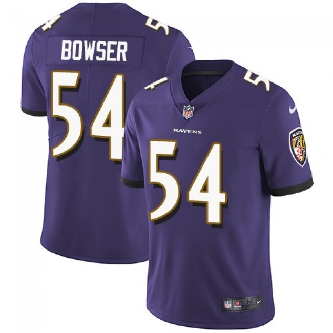 Baltimore Ravens #54 Tyus Bowser Purple Team Color Youth Stitched NFL Vapor Untouchable Limited Jersey