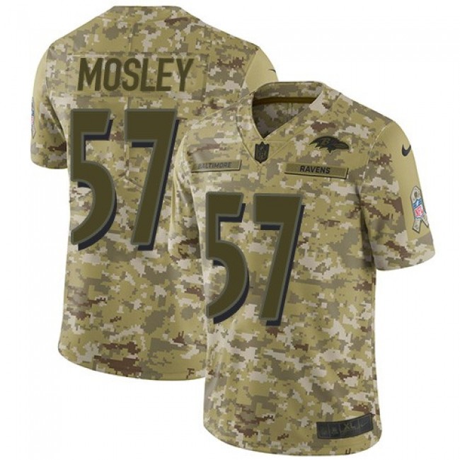 Nike Ravens #57 C.J. Mosley Camo Men's Stitched NFL Limited 2018 Salute To Service Jersey