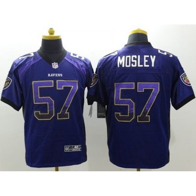 Nike Ravens #57 C.J. Mosley Purple Team Color Men's Stitched NFL Elite Drift Fashion Jersey