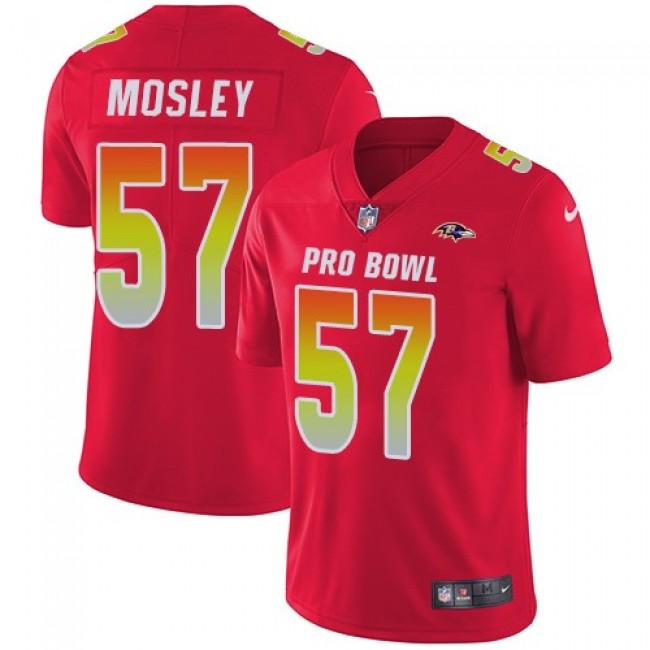Baltimore Ravens #57 C.J. Mosley Red Youth Stitched NFL Limited AFC 2018 Pro Bowl Jersey