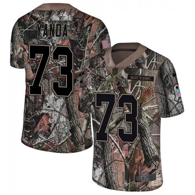 Nike Ravens #73 Marshal Yanda Camo Men's Stitched NFL Limited Rush Realtree Jersey