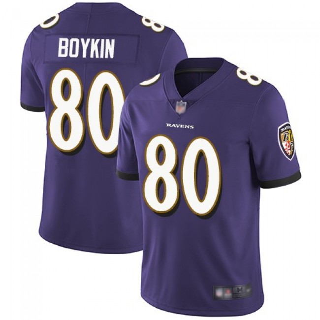 Nike Ravens #80 Miles Boykin Purple Team Color Men's Stitched NFL Vapor Untouchable Limited Jersey
