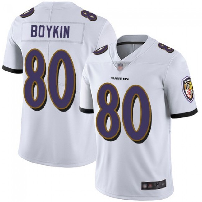 Nike Ravens #80 Miles Boykin White Men's Stitched NFL Vapor Untouchable Limited Jersey