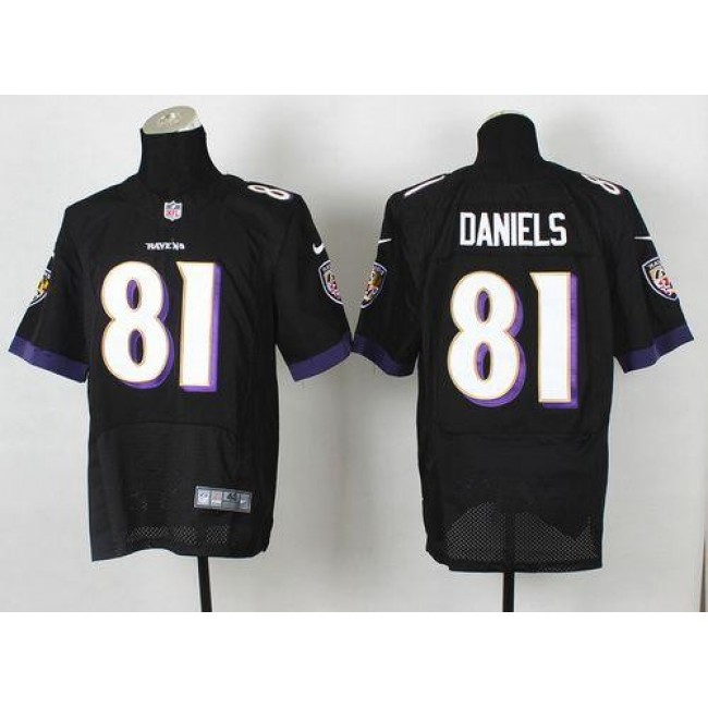 Nike Ravens #81 Owen Daniels Black Alternate Men's Stitched NFL New Elite Jersey