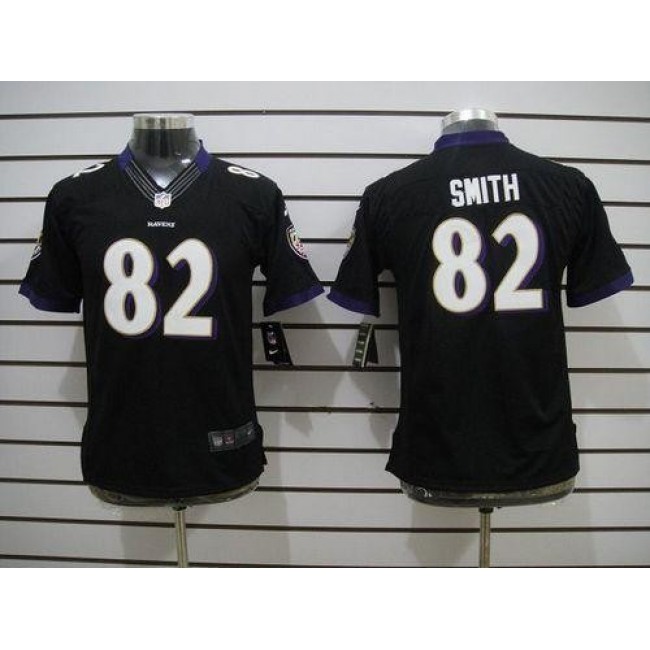 Baltimore Ravens #82 Torrey Smith Black Alternate Youth Stitched NFL Limited Jersey
