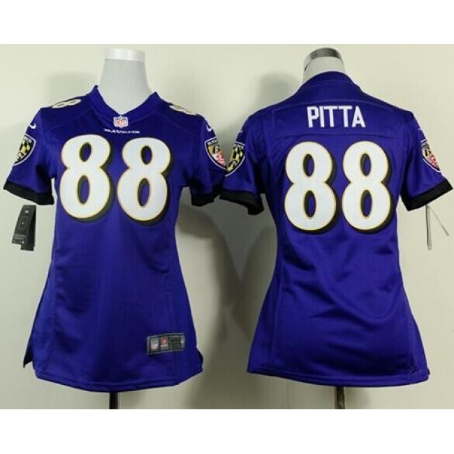 Women's Ravens #88 Dennis Pitta Purple Team Color Stitched NFL New Elite Jersey