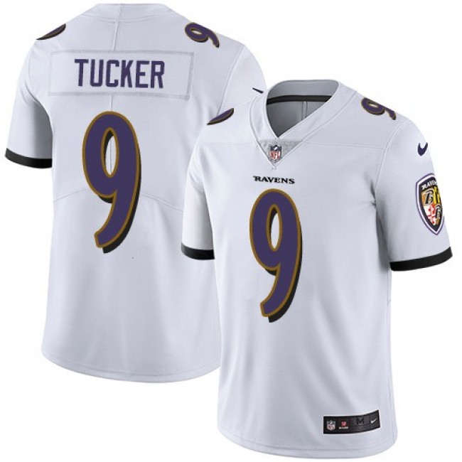 Nike Ravens #9 Justin Tucker White Men's Stitched NFL Vapor Untouchable Limited Jersey